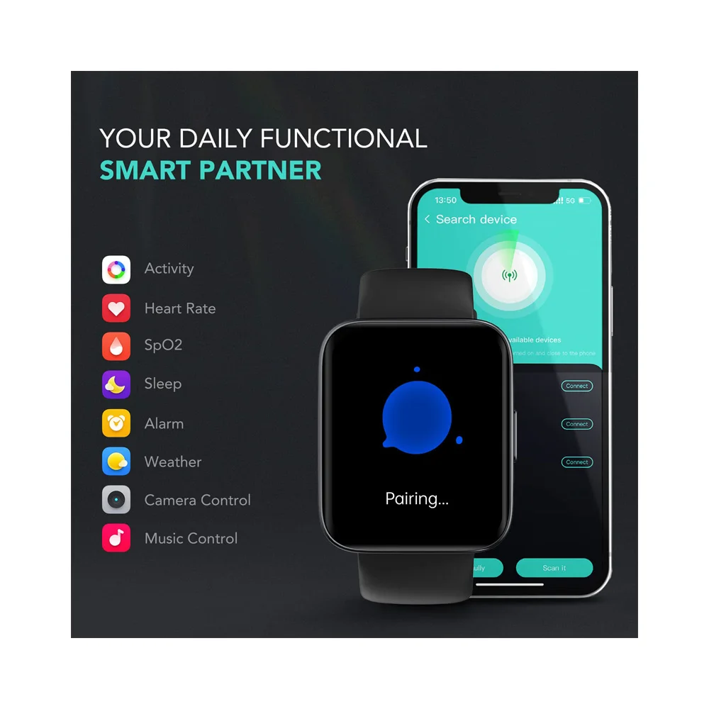 SKG Smart Watch Make/Answer Call for Men Women, GPS Fitness Tracker – Image 2