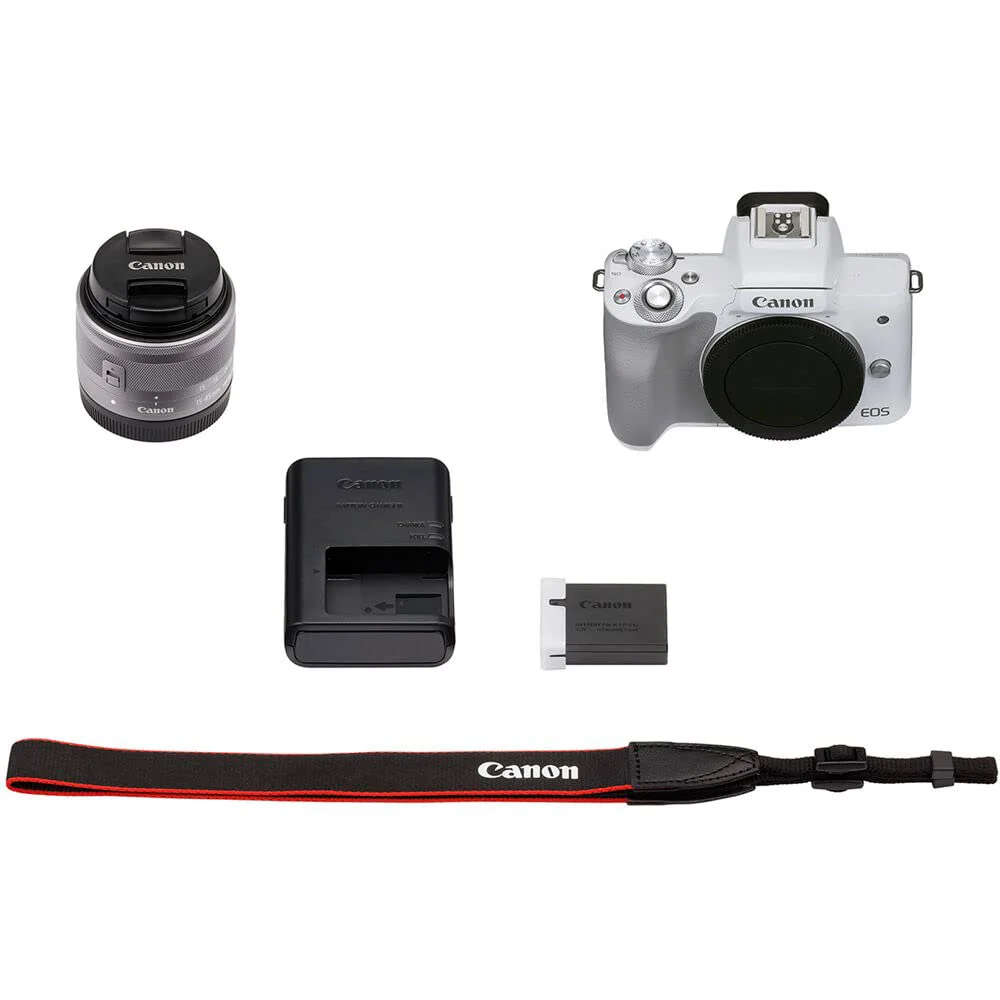 Canon EOS M50 Mark II Mirrorless Camera with 15-45mm Lens (White) – Image 5