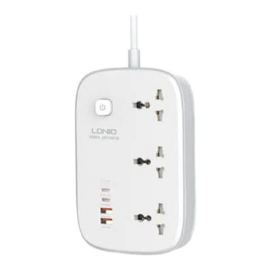 Rallonge LDNIO SC3416 – 3 prises + 2 USB + 2 USB-C – 65 W