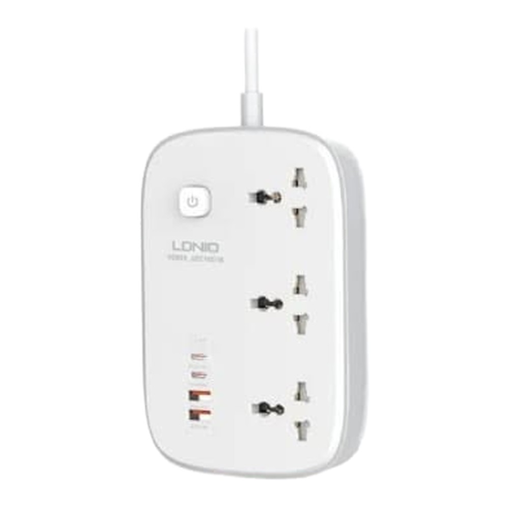 Rallonge LDNIO SC3416 – 3 prises + 2 USB + 2 USB-C – 65 W